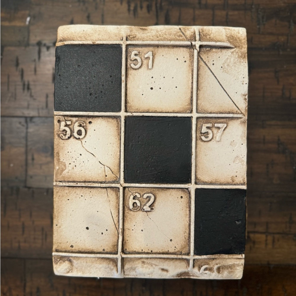 Vintage Ceramic Numbered Tile